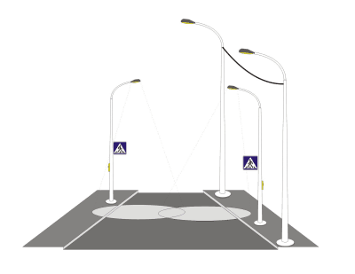 пешеходный переход с подсветкой
